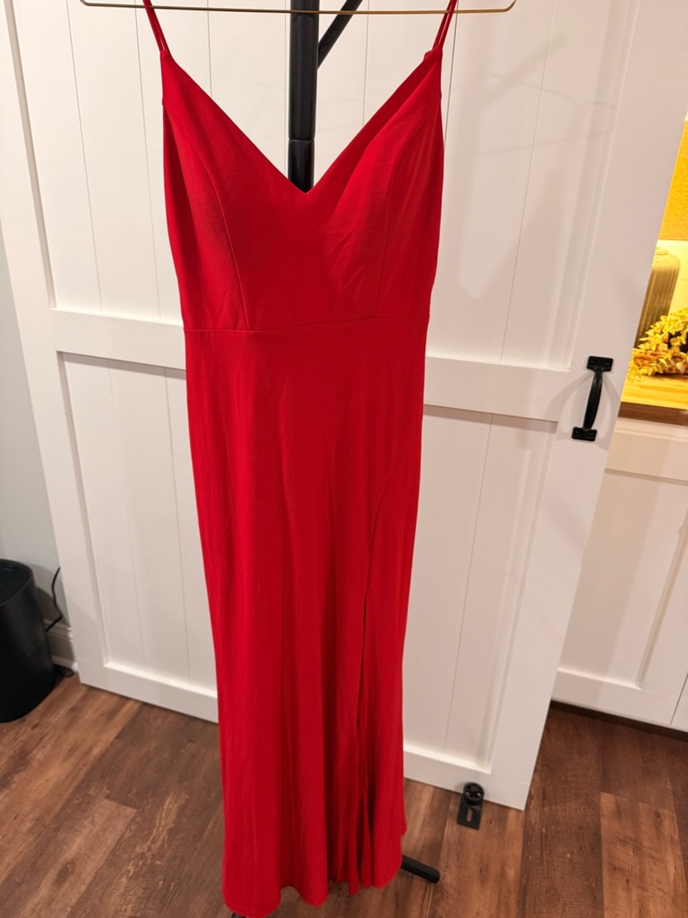 Jump Red V-Neck Spaghetti-Strap Maxi Dress